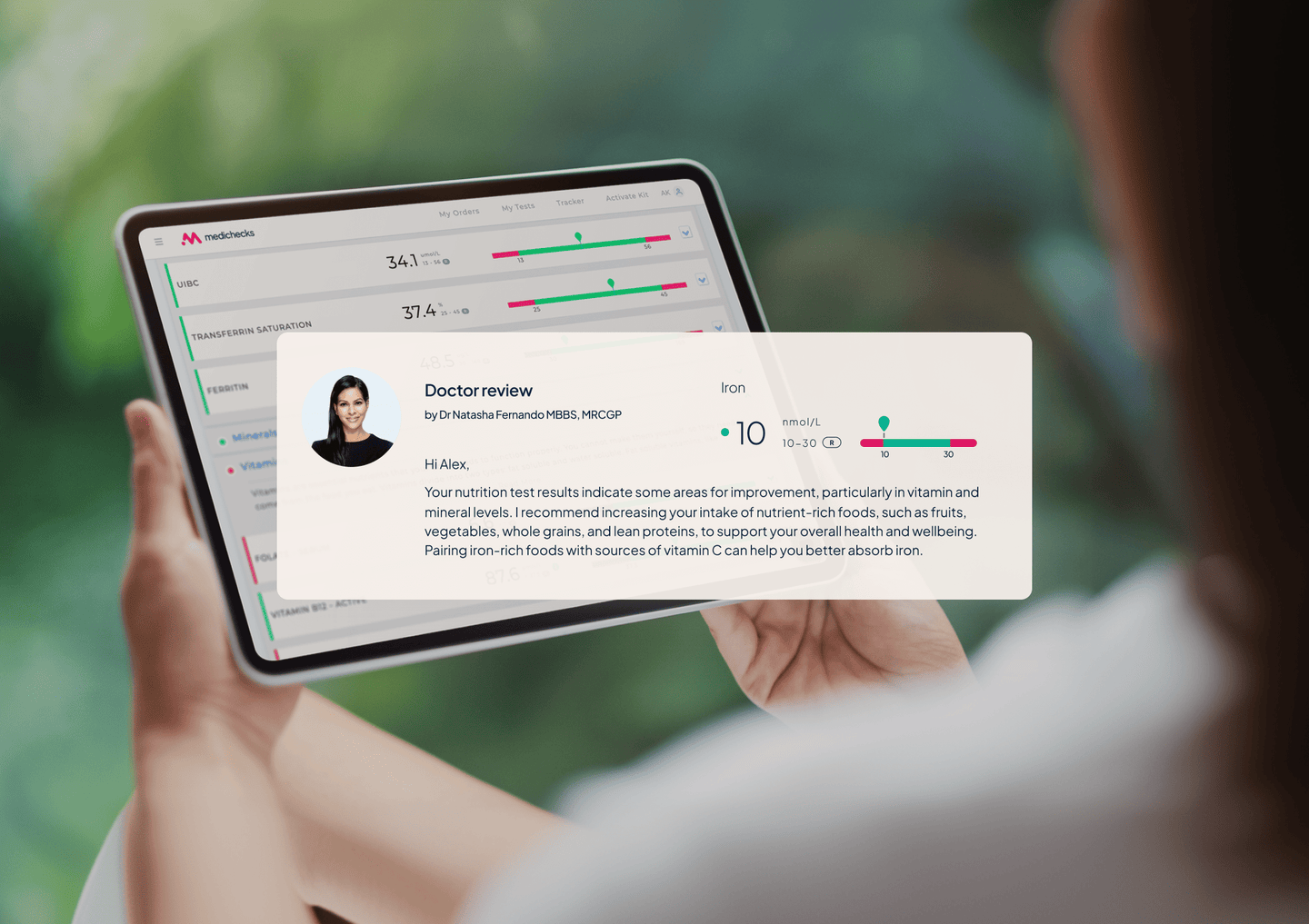 What can you find out from a blood test?