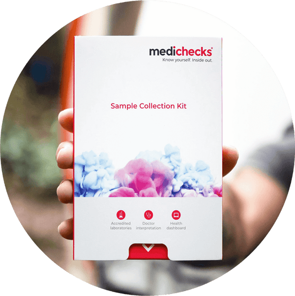 Medichecks blood test kit box