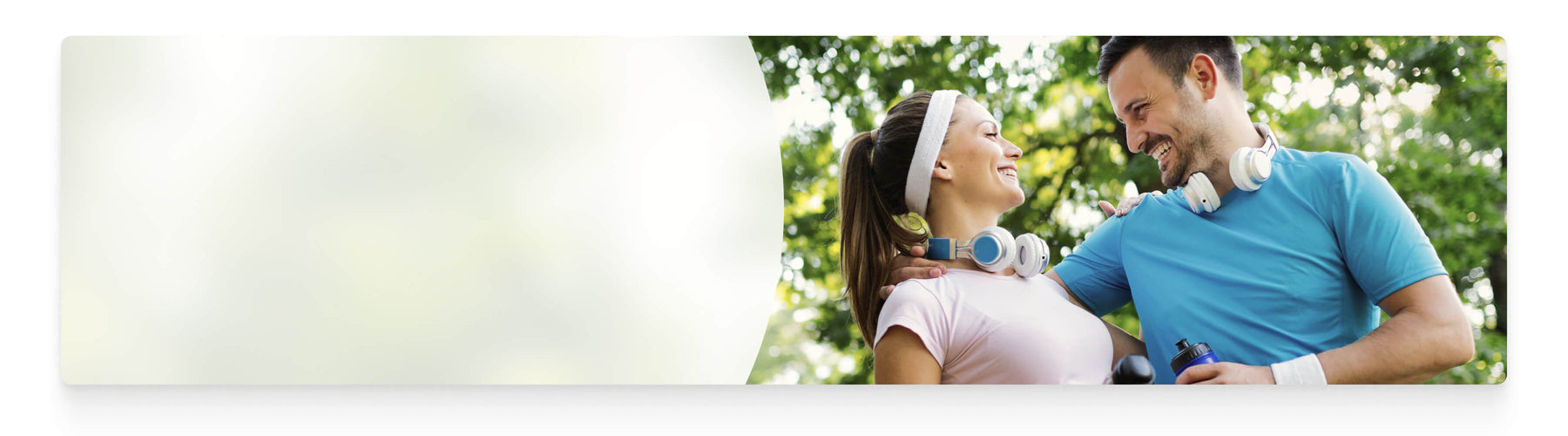 Man and woman exercising outside