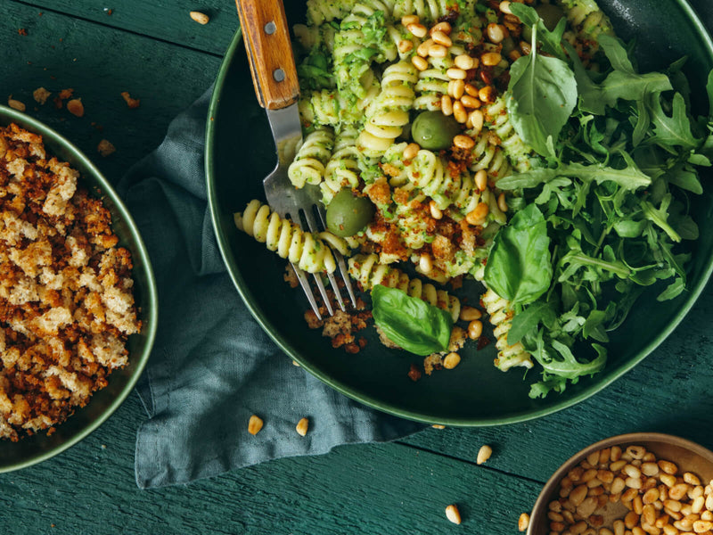 Nutritional meal - pesto pasta salad