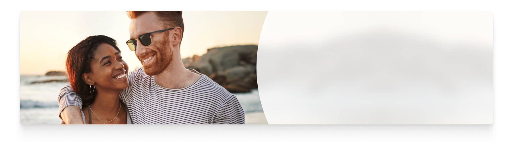 Man and woman walking on a beach